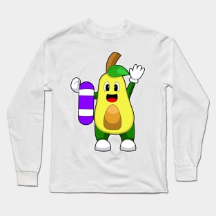 Avocado Swimming Swimboard Long Sleeve T-Shirt